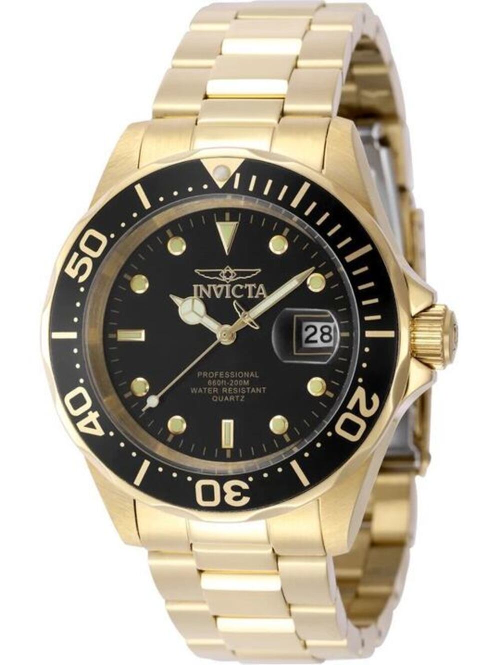 Invicta Pro Diver Swiss Ronda 705 Caliber Men's Watch - 40mm, Gold (9311)